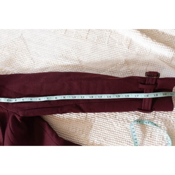 J Crew Nello Gori Trench Coat 2 Wool Cashmere burgundy prep Collegiate Old Money - Picture 7 of 7